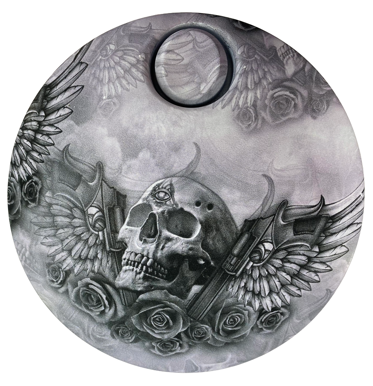 Winged Pistol Skulls (Fuel Door)