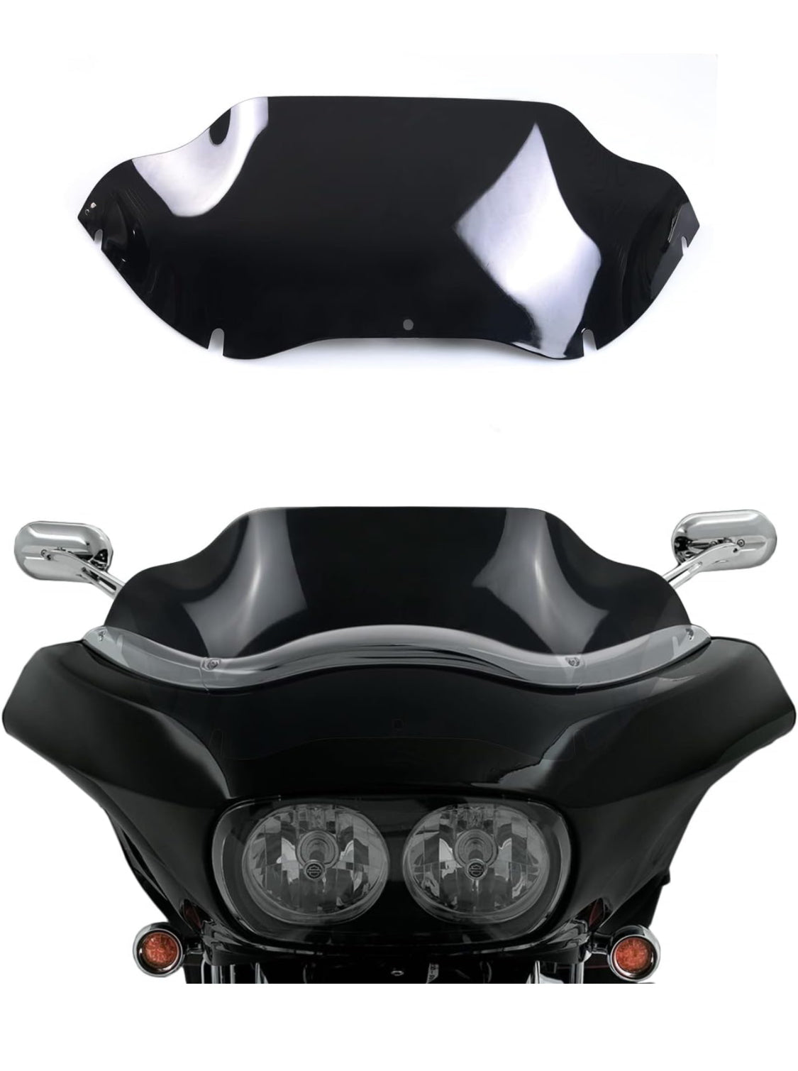 Winged Pistol Skulls - Windshield
