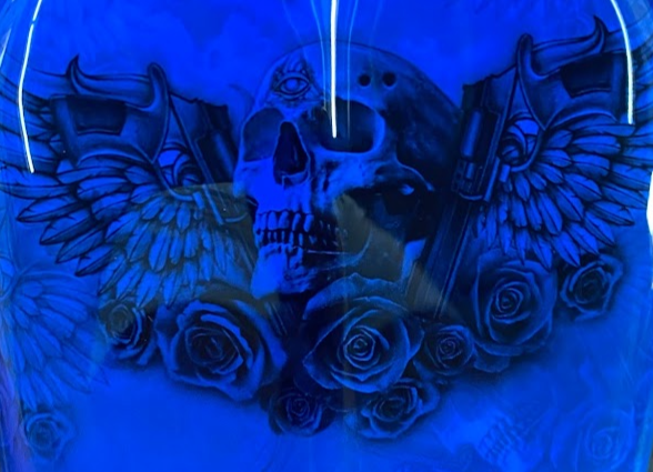 Winged Pistol Skulls (Derby Cover)