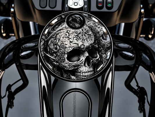 Scrollwork Skulls (Fuel Door)