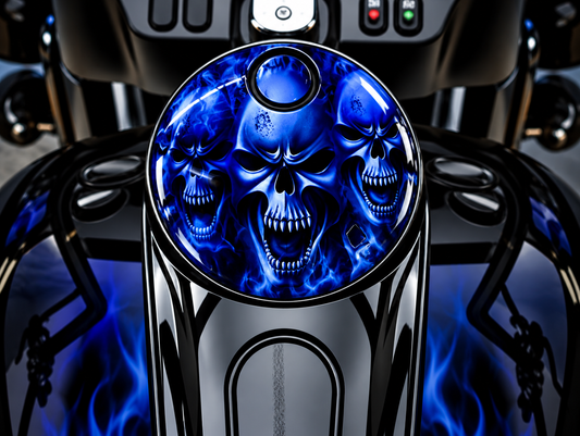 Ice Blue Skulls (Fuel Door)