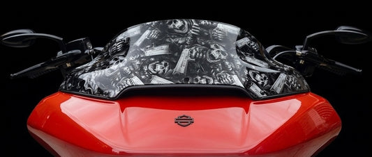 Badass Skulls - Windshield