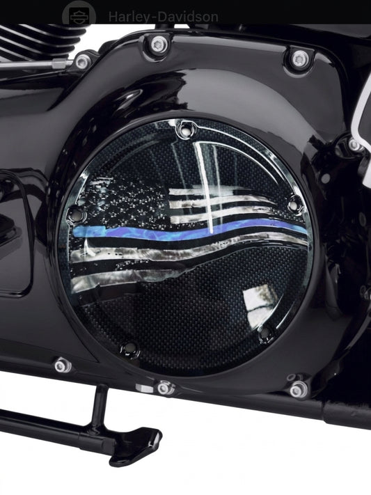Black Carbon Fiber Tattered TBL Flag (Derby Cover)