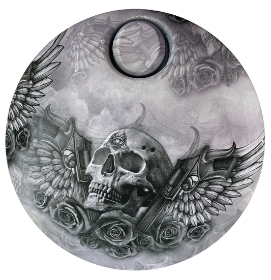 Winged Pistol Skulls (Fuel Door)