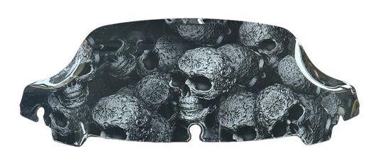 Scrollwork Skulls - Windshield